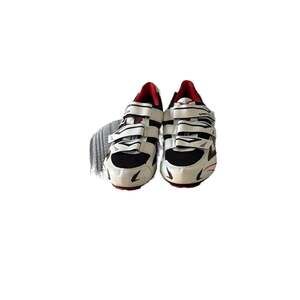 Venzo MX Cycling Shoes Men's Size 11 EU 46 White Black Red Pre-Owned